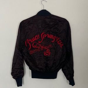 Vintage Bruce Springsteen Varsity Style Bomber Jacket